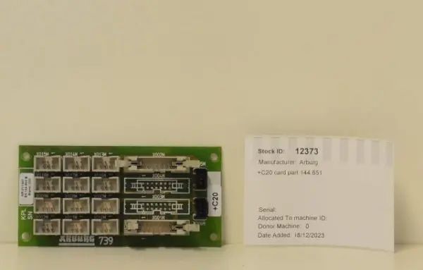 Arburg 221K +C20 Card Part 144.651