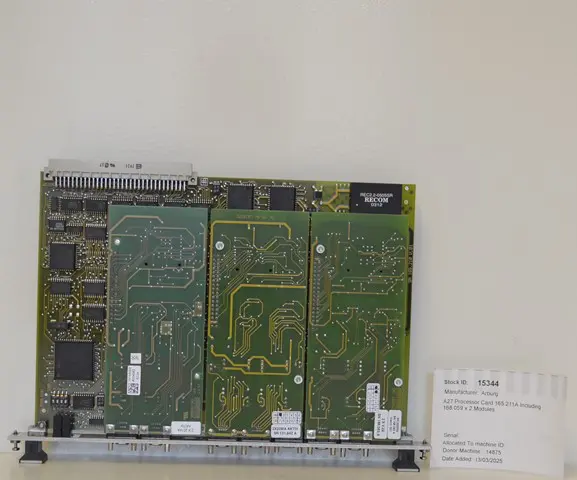Arburg A27 Processor Card 165.211A Including 168.059 x2 Modules