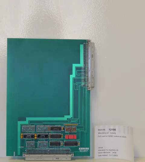 Aarburg PVS Card 92901 indent-no 25233