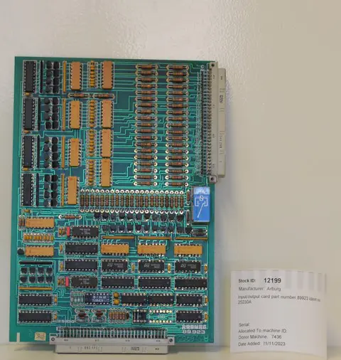 Arburg input/output card part number 89923 ident no 25230A