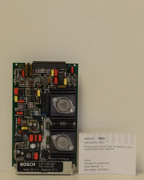 BOY Pump pressure control card  for dipronic or T2 or mipronic Bosch 0811 405 007