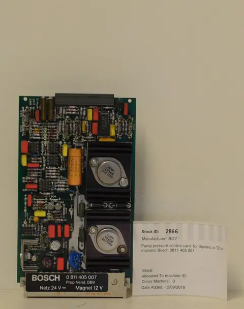 BOY Pump pressure control card  for dipronic or T2 or mipronic Bosch 0811 405 007