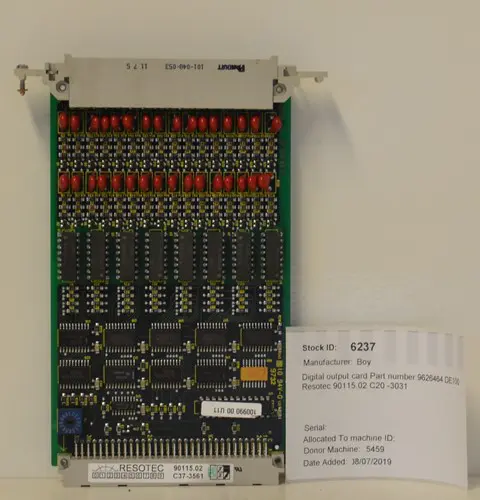BOY Digital output card Part number 9626464 DE100 Resotec 90115.02 C20 -3031