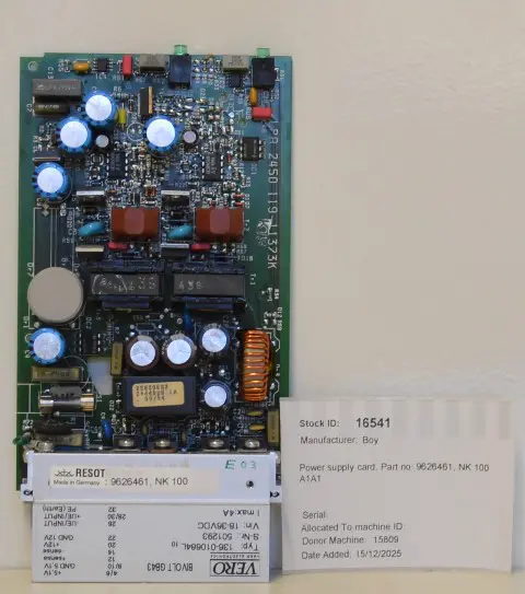 Power supply Card NK100 9626461 Power supply card. Part no: 9626461, NK 100  A1A1