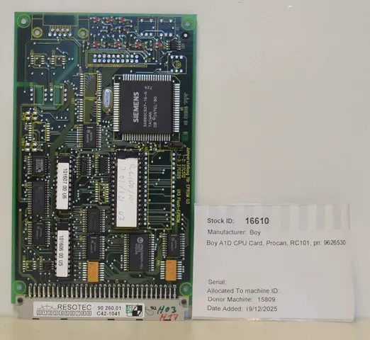 Boy A1D CPU Card, Procan, RC101, pn: 9626530