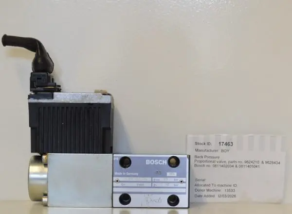 Back Pressure Proportional valve, parts no. 9624210  & 9626434 Bosch no. 0811402034 & 0811405041