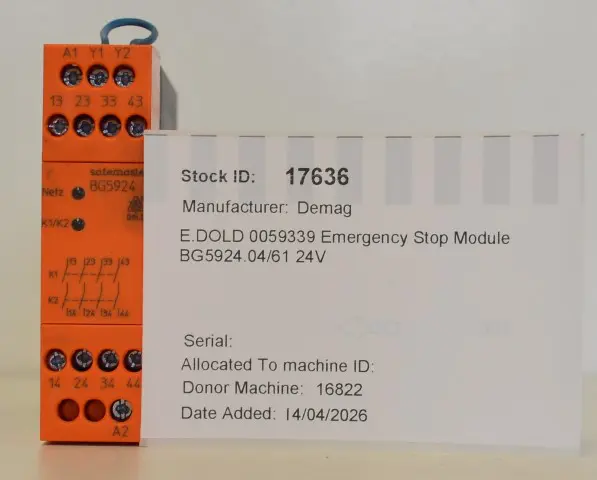 Demag E.DOLD 0059339 Emergency Stop Module BG5924.04/61 24V