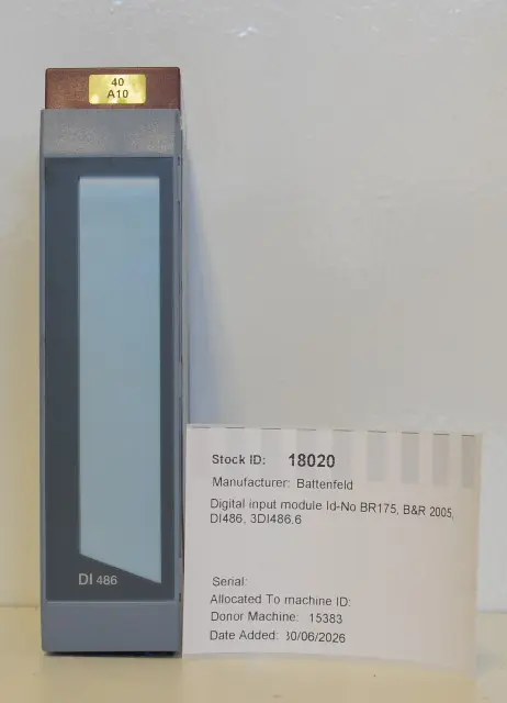 Wittmann Battenfeld Digital input module Id-No BR175, B&R 2005, DI486, 3DI486.6