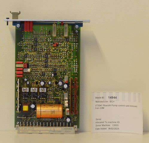 BOY VT5041 Rexroth Pump Control Card Removed from 22M