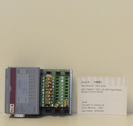 Negri Bossi B&R 7DM435 7 REV D0 2003 Digital Mixed Module 8 Inputs 24VDC