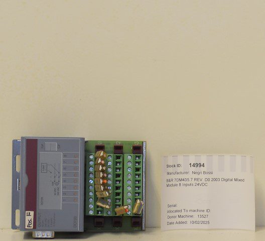 Negri Bossi B&R 7DM435 7 REV D0 2003 Digital Mixed Module 8 Inputs 24VDC