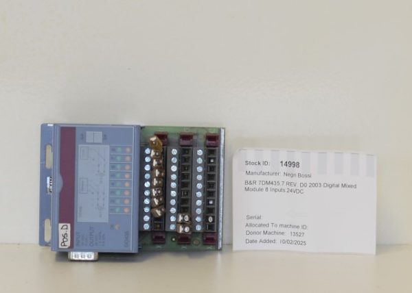 Negri Bossi BR 7DM435.7 REV.D0 2003 Dig Mixed Mod 8 Input 24VDC