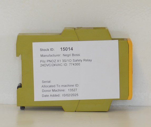 Negri Bossi Pilz PNOZ X1 3S/1O Safety Relay 24DVC/24VAC