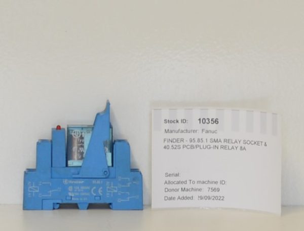 FANUC Finder 95.85.1 SMA Relay Socket & 40.52S PCB/Plug in Relay
