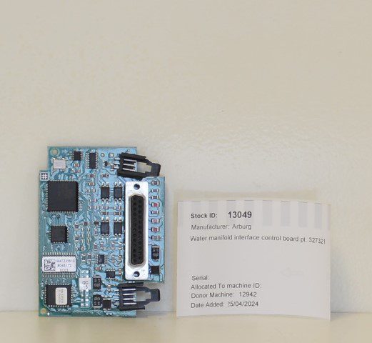 Arburg Water Manifold Interface Control Board 327321