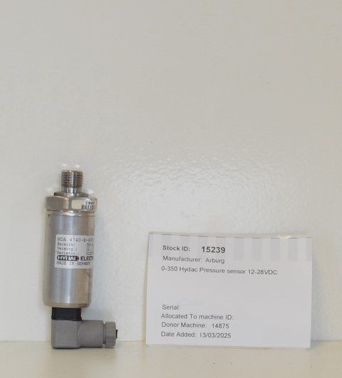 Arburg 0-250 Hydac Pressure Sensor 12-28VDC