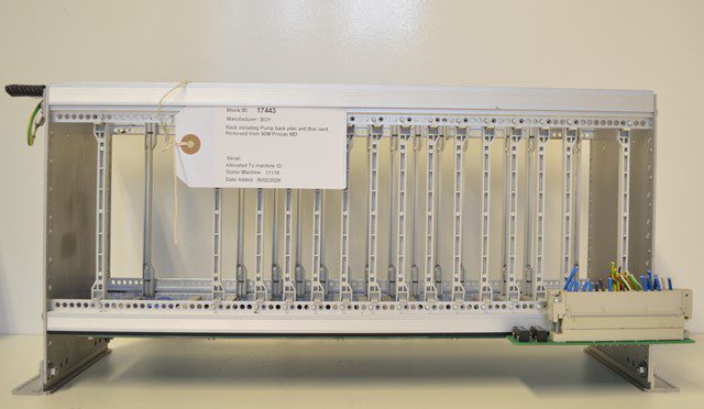 BOY Rack including Pump back plan and Bus card, Removed from 90M Procan MD