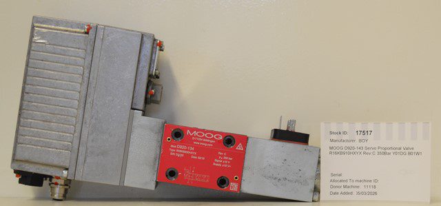MOOG D920-143 Servo Proportional Valve R16KB910HXYX Rev:C 350Bar Y01DG B01W1
