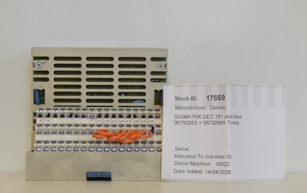 Demag SIGMATEK DEZ 181 plus Base 06793265 + 06792665 Tested
