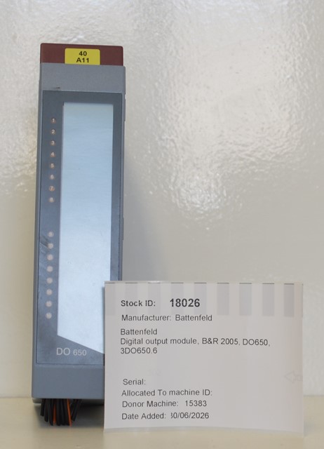 Wittmann Battenfeld Digital output module, B&R 2005, DO650, 3DO650.6