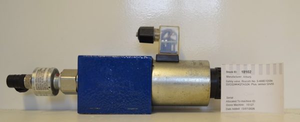 Arburg Selogica Safety valve, Rexroth No. 5-4WE10X84-33/CG24K4QTAG24, Plus. sensor GIV55