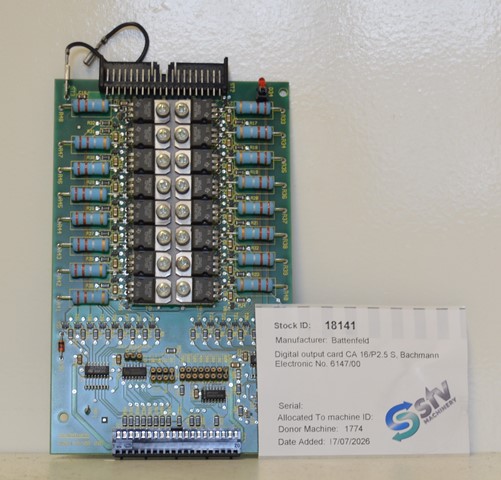 Battenfeld Digital output card CA 16/P2.5 S, Bachmann Electronic No. 6147/00